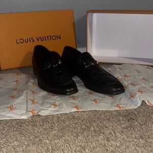 Copy - Louis Vuitton Black Loafers Sleek Slip-Ons